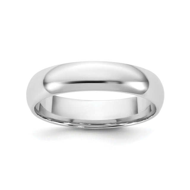 14k White Gold Comfort Fit, Lightweight wedding band ring