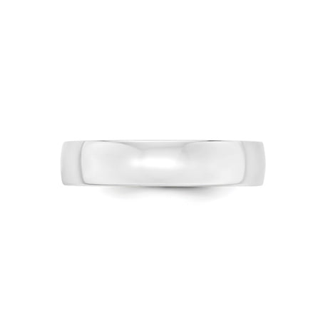 10k White Gold Comfort Fit, Lightweight wedding band ring alternate angle