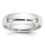 14K White Gold Comfort Fit Wedding Band, Lightweight Solid 5 Mm, No Stone