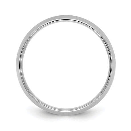 10k White Gold Comfort Fit, Lightweight wedding band ring alternate angle