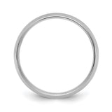 14k White Gold Comfort Fit, Lightweight wedding band ring alternate angle