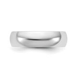 14k White Gold Comfort Fit, Lightweight wedding band ring detail view