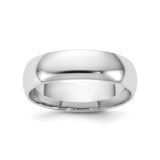 14k White Gold Comfort Fit, Lightweight wedding band ring
