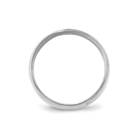 10k White Gold Comfort Fit, Lightweight wedding band ring alternate angle