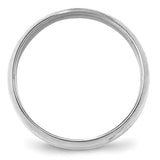 14K White Gold Lightweight Comfort Fit Wedding Band 6mm With Polished Finish