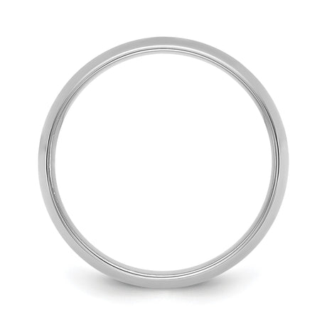 10k White Gold Comfort Fit, Lightweight wedding band ring alternate angle