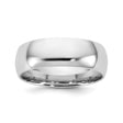 14k White Gold Comfort Fit, Lightweight wedding band ring