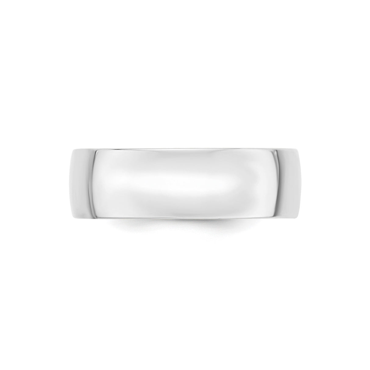 10k White Gold Comfort Fit, Lightweight wedding band ring alternate angle