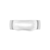 10k White Gold Comfort Fit, Lightweight wedding band ring alternate angle