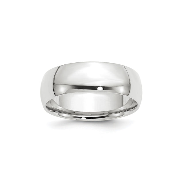 10k White Gold Comfort Fit, Lightweight wedding band ring