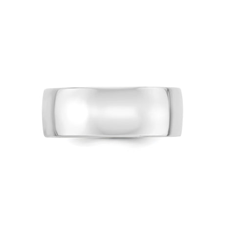 10k White Gold Comfort Fit, Lightweight wedding band ring alternate angle