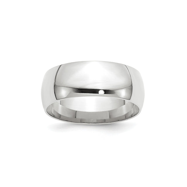 10k White Gold Comfort Fit, Lightweight wedding band ring