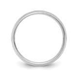 14k White Gold Comfort Fit, Lightweight wedding band ring alternate angle