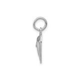 14k White Gold Dolphin Heart Pendant with Leaping Dolphin Symbolizing Love and Harmony