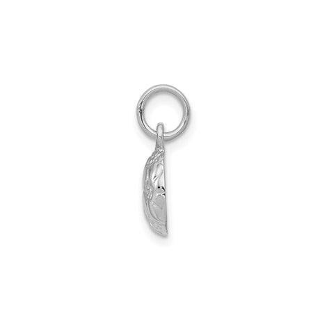 14k White Gold Soccer Ball Charm Pendant with Hexagon Pattern Design, Sports Jewelry for Women or Unisex