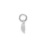 14k White Gold Barbell Weight Pendant, Fitness Jewelry with Strength Symbol for Men or Women