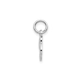 14k White Gold Script Initial B Pendant Charm, Textured Cursive Letter Jewelry for Women