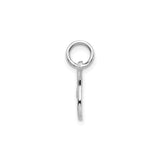 14k White Gold Initial J Pendant, Script Letter Charm with Textured Detail for Women or Unisex Wear