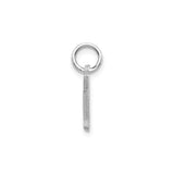 14k White Gold Letter G Pendant Charm with Diamond Cut Accents, Gothic Style