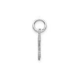 14k White Gold Script K Initial Pendant, Monogram Letter Charm for Women