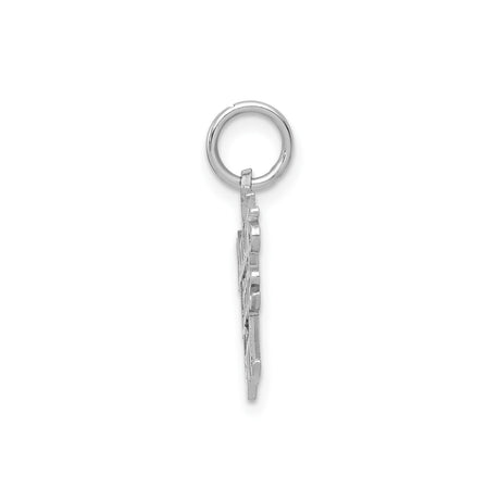 14k White Gold Pendant, Sentimental Daughter Charm Symbolizing Father-Daughter Bond