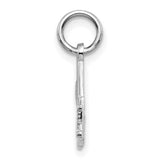 14k White Gold Number One Mom Pendant with Bold Lettering, Sentimental Jewelry Charm for Women