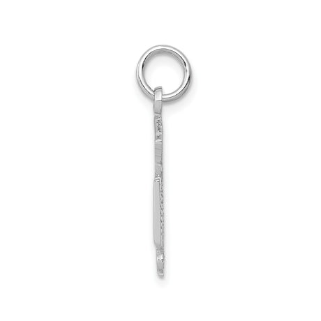 14k White Gold RN Pendant with Caduceus Symbol, Nursing Jewelry for Women or Unisex Wear