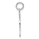 14k White Gold Dove Pendant, Open Cut Christian Symbol, Minimalist Religious Jewelry for Women