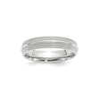 10k White Gold Milgrain, Comfort Fit wedding band ring