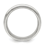14k White Gold Milgrain, Comfort Fit wedding band ring alternate angle