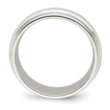 10k White Gold Milgrain, Comfort Fit wedding band ring alternate angle