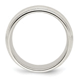 14k White Gold Milgrain, Comfort Fit wedding band ring alternate angle
