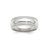 10k White Gold Milgrain, Comfort Fit wedding band ring