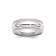 14k White Gold Milgrain, Comfort Fit wedding band ring