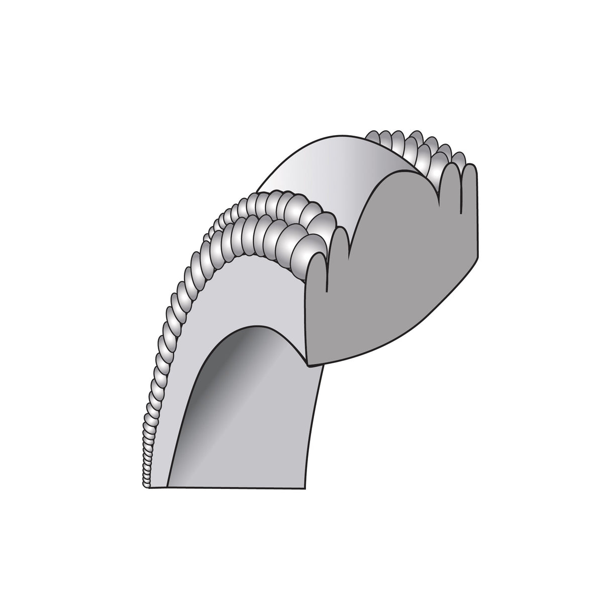 Sterling Silver Milgrain, Comfort Fit wedding band ring detail view