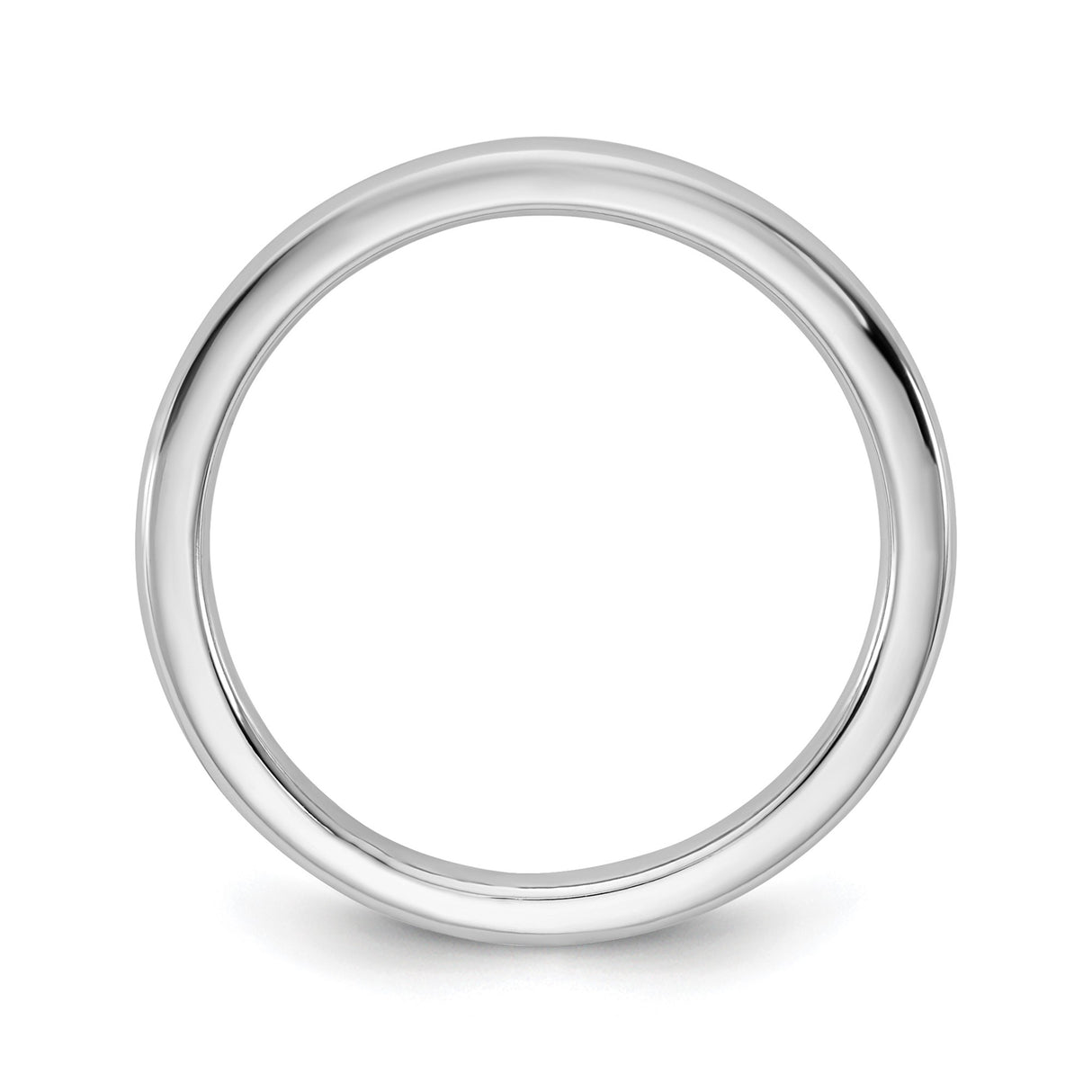 14k White Gold Comfort Fit wedding band ring alternate angle