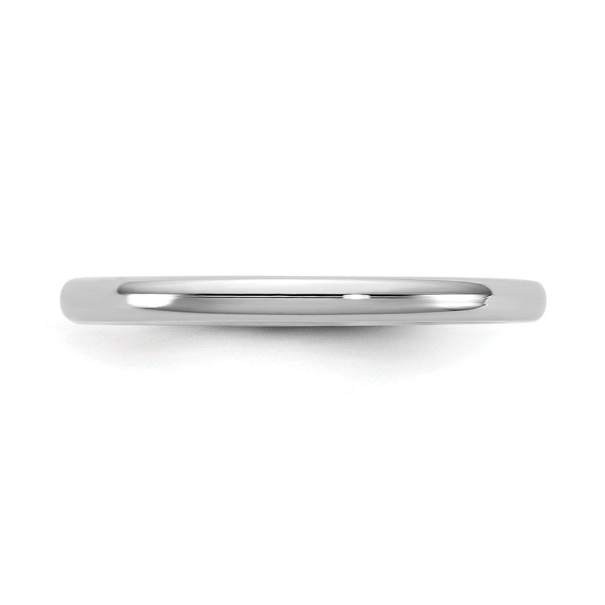 14k White Gold Comfort Fit wedding band ring detail view