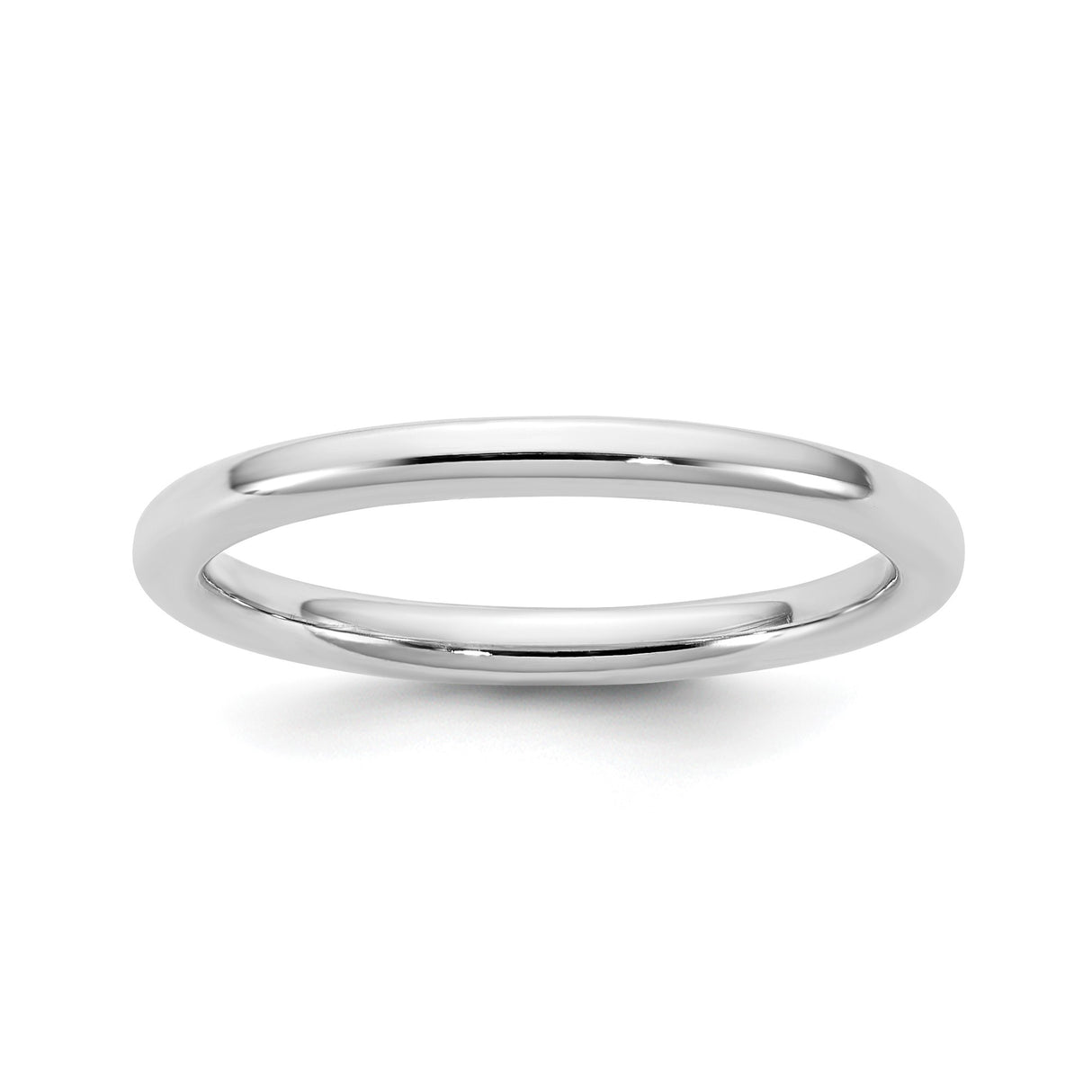 14k White Gold Comfort Fit wedding band ring