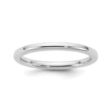 14k White Gold Comfort Fit wedding band ring
