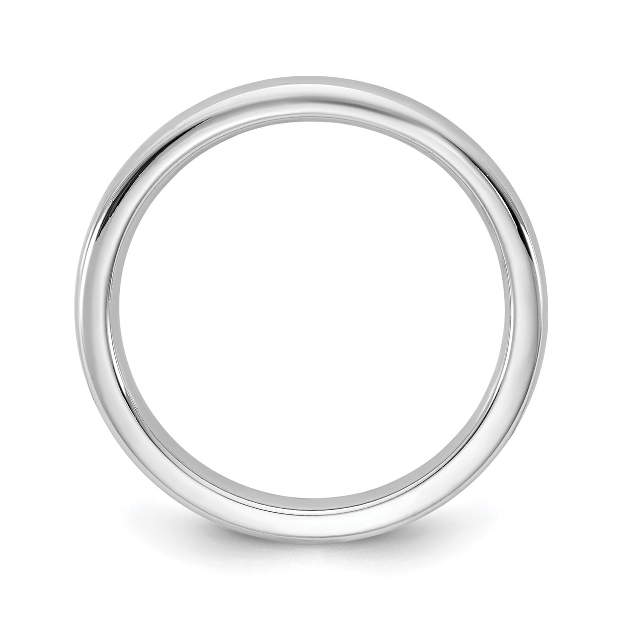 14k White Gold Comfort Fit wedding band ring alternate angle