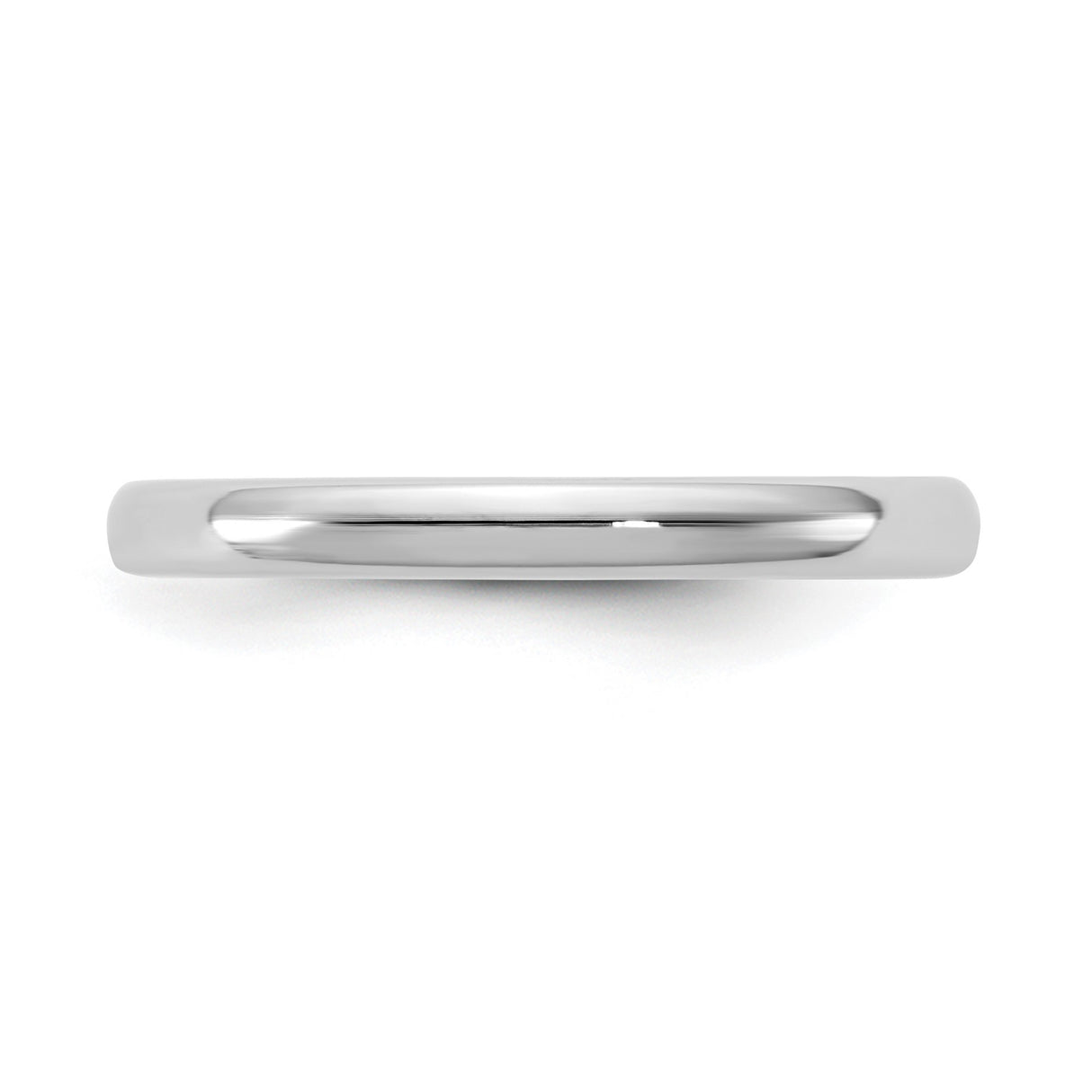 14k White Gold Comfort Fit wedding band ring detail view