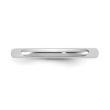14k White Gold Comfort Fit wedding band ring detail view