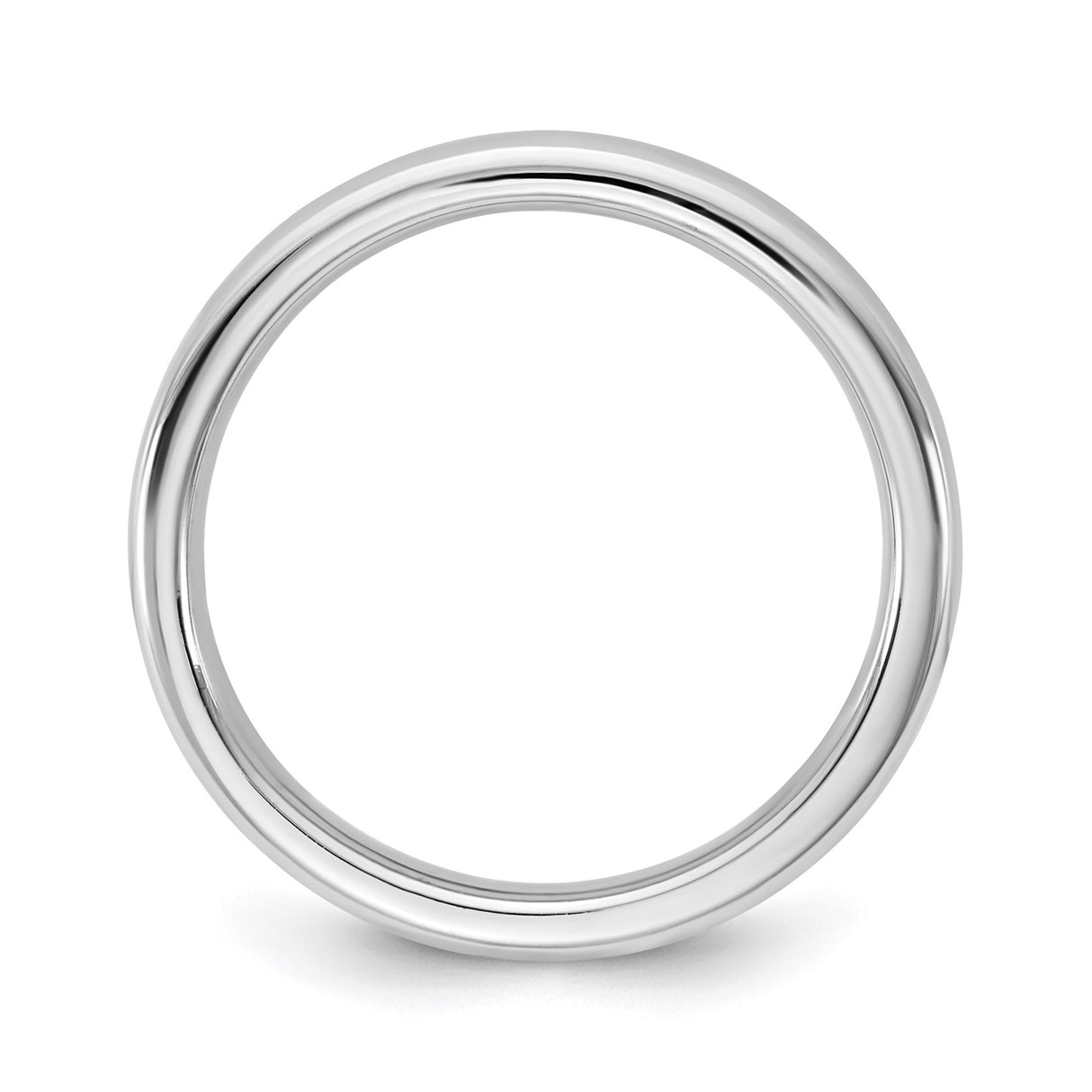 14k White Gold Comfort Fit wedding band ring alternate angle