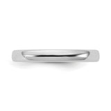14k White Gold Comfort Fit wedding band ring detail view