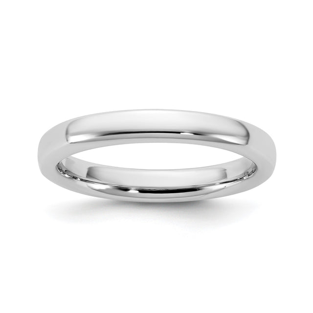 14k White Gold Comfort Fit wedding band ring