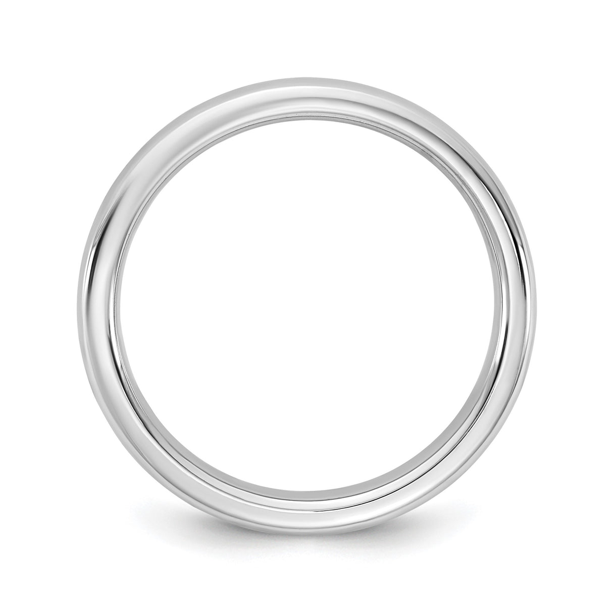 14k White Gold Comfort Fit wedding band ring alternate angle
