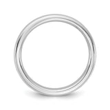 14k White Gold Comfort Fit wedding band ring alternate angle