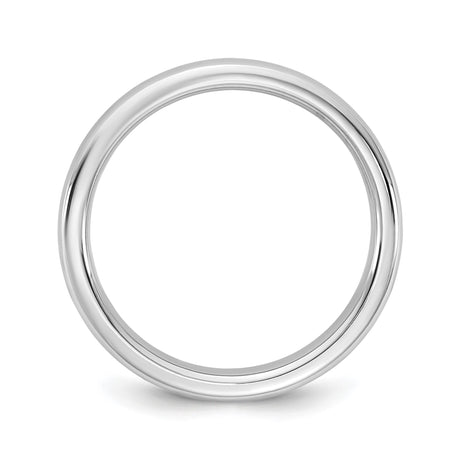 14k White Gold Comfort Fit wedding band ring alternate angle