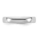 14K White Gold European Comfort-Fit Wedding Band Solid 4mm Polished Finish