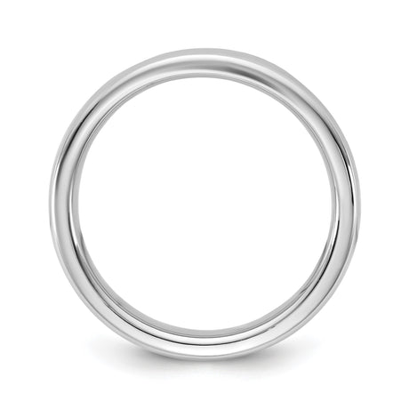 14k White Gold Comfort Fit wedding band ring alternate angle